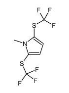 1-methyl-2,5-bis(trifluoromethylsulfanyl)pyrrole结构式