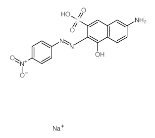 2-Naphthalenesulfonicacid, 7-amino-4-hydroxy-3-[2-(4-nitrophenyl)diazenyl]-, sodium salt (1:1) structure