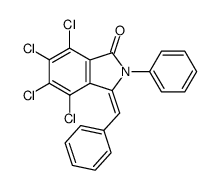 3-benzylidene-4,5,6,7-tetrachloro-2-phenyl-2,3-dihydro-isoindol-1-one结构式