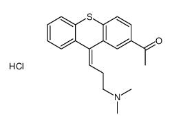 [(3E)-3-(2-acetylthioxanthen-9-ylidene)propyl]-dimethylazanium,chloride结构式