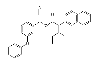 α-cyano-m-phenoxybenzyl α-sec-butyl-2-naphthaleneacetate结构式