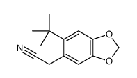 2-(6-tert-butyl-1,3-benzodioxol-5-yl)acetonitrile Structure