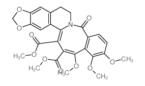 1,2,16-trimethoxy-5-oxo-7,8-dihydro-5H-benzo[6,7]azocino[2,1-a][1,3]dioxolo[4,5-g]isoquinoline-14,15-dicarboxylic acid dimethyl ester Structure