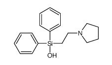 hydroxy-diphenyl-(2-pyrrolidin-1-ylethyl)silane Structure