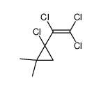 1-chloro-2,2-dimethyl-1-(1,2,2-trichloroethenyl)cyclopropane结构式