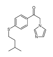 2-imidazol-1-yl-1-[4-(3-methylbutylsulfanyl)phenyl]ethanone Structure