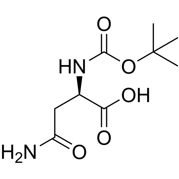 Boc-D-Asparagine Structure