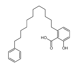 2-hydroxy-6-(12-phenyldodecyl)benzoic acid结构式