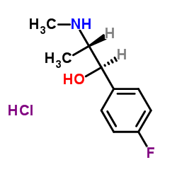 (1R,2S)-1-(4-Fluorophenyl)-2-(methylamino)-1-propanol hydrochlori de (1:1) Structure