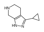 3-Cyclopropyl-4,5,6,7-tetrahydro-1H-pyrazolo[3,4-c]pyridine Structure