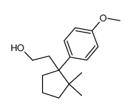 2-[1-(4-methoxyphenyl)-2,2-dimethylcyclopentyl]ethanol结构式