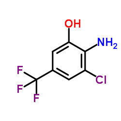 2-Amino-3-chloro-5-(trifluoromethyl)phenol structure