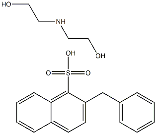 2-benzylnaphthalene-1-sulphonic acid, compound with 2,2'-iminobis[ethanol] (1:1) Structure