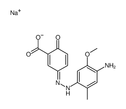 5-[(4-amino-5-methoxy-2-tolyl)azo]salicylic acid, sodium salt结构式