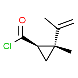 Cyclopropanecarbonyl chloride, 2-methyl-2-(1-methylethenyl)-, trans- (9CI) Structure