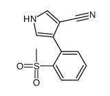 4-(2-methylsulfonylphenyl)-1H-pyrrole-3-carbonitrile Structure