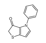 2,3-dihydro-3-oxo-4-phenylthieno(3,2-b)pyrrole结构式