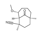 (1S,5R,6S,7R)-5-methoxy-1,7-dimethyl-10-oxobicyclo[4.3.1]decane-7-carbonitrile Structure