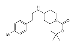 1-Boc-4-[2-(4-溴苯基)-乙基氨基]-哌啶结构式