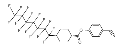 4-Pentadecafluoroheptyl-cyclohexanecarboxylic acid 4-cyano-phenyl ester Structure