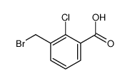 3-(bromomethyl)-2-chlorobenzoic acid structure