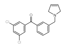 3,5-DICHLORO-3'-(3-PYRROLINOMETHYL) BENZOPHENONE结构式