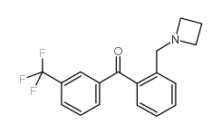 2-AZETIDINOMETHYL-3'-TRIFLUOROMETHYLBENZOPHENONE结构式