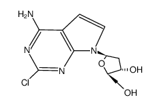 (2R,35,5R)-5-(4-amino-2-chloro-7H-pyrrolo[2,3-d]pyrimidin-7-yl)-2-(hydroxymethyl)tetrahydrofuran-3-ol Structure