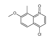 4-chloro-7-methoxy-8-methyl-1-oxidoquinolin-1-ium结构式