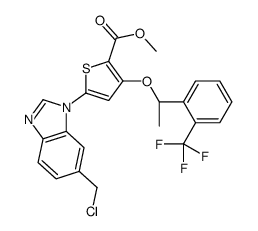 (R)-Methyl 5-(6-(Chloromethyl)-1H-Benzo[D]Imidazol-1-Yl)-3-(1-(2-(Trifluoromethyl)Phenyl)Ethoxy)Thiophene-2-Carboxylate structure