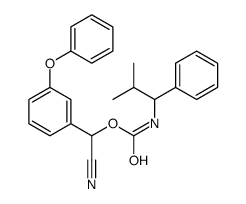 [cyano-(3-phenoxyphenyl)methyl] N-(2-methyl-1-phenylpropyl)carbamate结构式