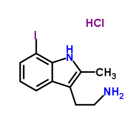 2-(7-Iodo-2-methyl-1H-indol-3-yl)ethanamine hydrochloride (1:1)结构式