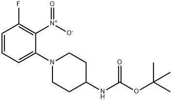 tert-Butyl 1-(3-fluoro-2-nitrophenyl)piperidine-4-ylcarbamate picture