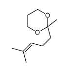 2-methyl-2-(4-methylpent-3-enyl)-1,3-dioxane结构式