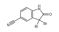 3,3-dibromo-2-oxoindoline-5-carbonitrile结构式