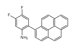 1-(2-amino-4,5-difluorophenyl)pyrene结构式