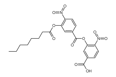 4-nitro-3-[[4'-nitro-3'-(octanoyloxy)benzoyl]oxy]-benzoic acid结构式