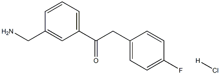 1-(3-Aminomethyl-phenyl)-2-(4-fluoro-phenyl)-ethanone hydrochloride结构式