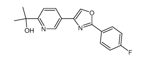 2-{5-[2-(4-fluorophenyl)-1,3-oxazol-4-yl]pyridin-2-yl}propan-2-ol Structure