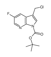 tert-butyl 3-(chloromethyl)-5-fluoropyrrolo[2,3-b]pyridine-1-carboxylate Structure