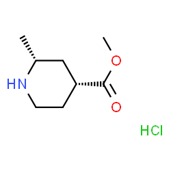 顺式-2-甲基哌啶-4-羧酸甲酯盐酸盐结构式