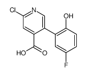 2-chloro-5-(5-fluoro-2-hydroxyphenyl)pyridine-4-carboxylic acid Structure