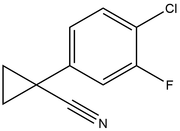 1-(3-氟-4-氯苯基)环丙烷甲腈结构式