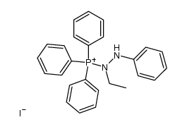 (1-ethyl-2-phenylhydrazinyl)triphenylphosphonium iodide Structure