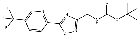tert-Butyl [5-(5'-(trifluoromethyl)pyridin-2'-yl)--[1,2,4]oxadiazol-3-ylmethyl]carbamate结构式