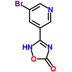 3-(5-Bromo-3-pyridinyl)-1,2,4-oxadiazol-5(2H)-one结构式