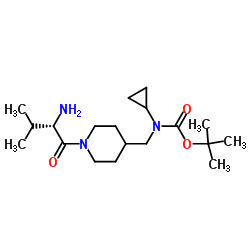 2-Methyl-2-propanyl cyclopropyl{[1-(L-valyl)-4-piperidinyl]methyl}carbamate结构式