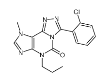 5H-1,2,4-Triazolo(3,4-i)purin-5-one, 6,9-dihydro-3-(2-chlorophenyl)-9- methyl-6-propyl- Structure