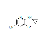 3-溴-N2-环丙基吡啶-2,5-二胺结构式