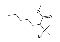 methyl 2-(2-bromopropan-2-yl)heptanoate结构式